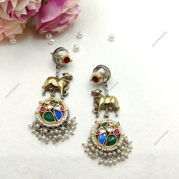 COW KUNDAN EARINGS