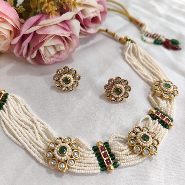 SAFED ISHQ GOLD PLATED NECKLACE