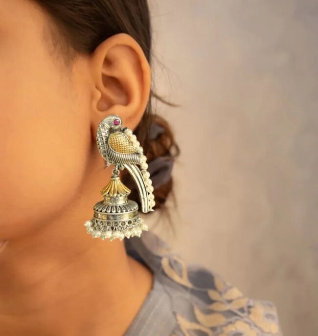DUALTONE PAKSHI EARINGS