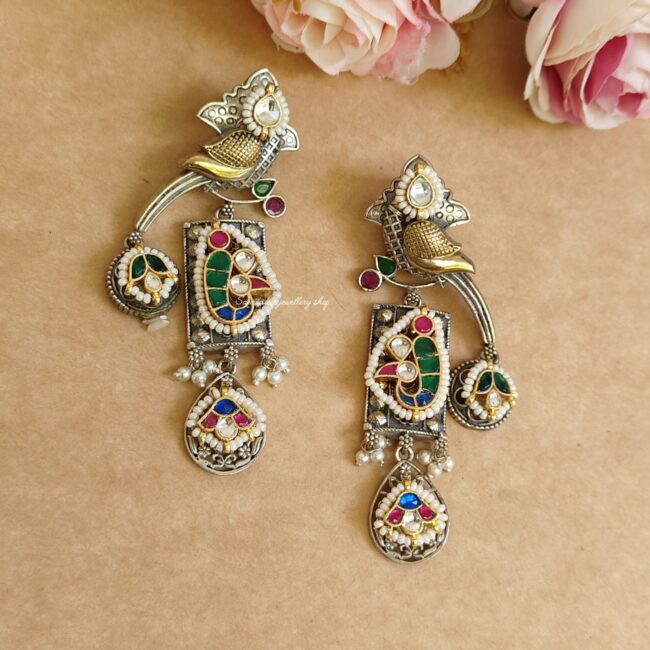 JEEVIKA PACHI KUNDAN EARINGS