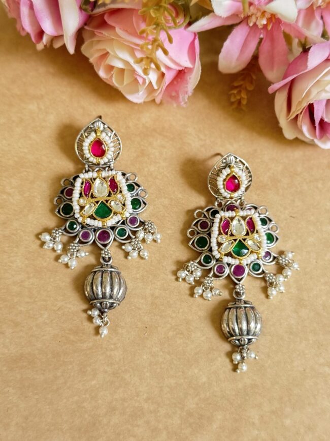 JAANISAR PACHI KUNDAN EARINGS
