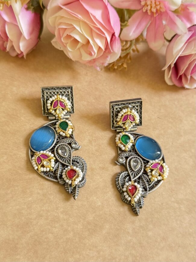 DAMINI PACHI KUNDAN EARINGS