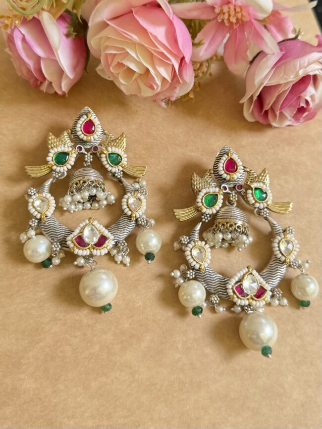 LUCKY CHARM PACHI KUNDAN EARINGS