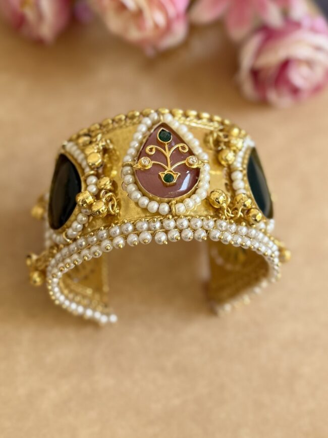 A-GOLD PACHI KUNDAN KADA D2