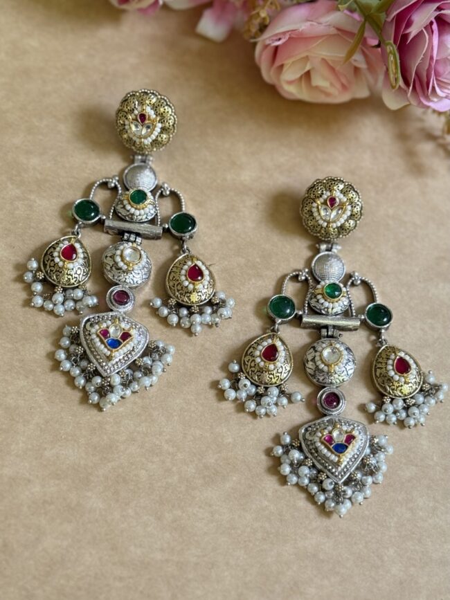 SRIVALLI PACHI KUNDAN EARINGS