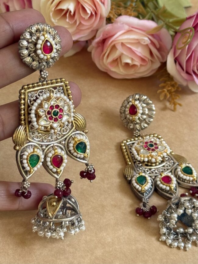KAYA PACHI KUNDAN EARINGS