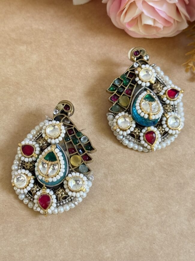 BRAHM PACHI KUNDAN EARINGS