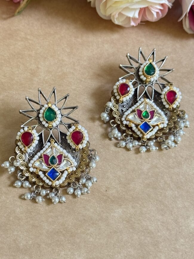 TUMTAK PACHI KUNDAN EARINGS
