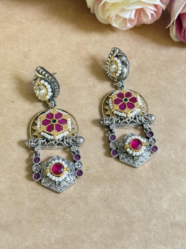 LAZMI PACHI KUNDAN EARINGS