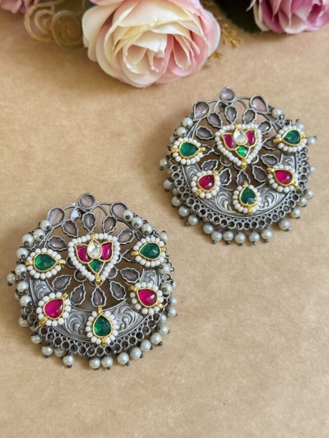 KAMLI PACHI KUNDAN EARINGS