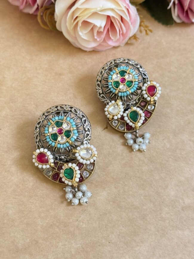 BINDIYA PACHI KUNDAN EARINGS