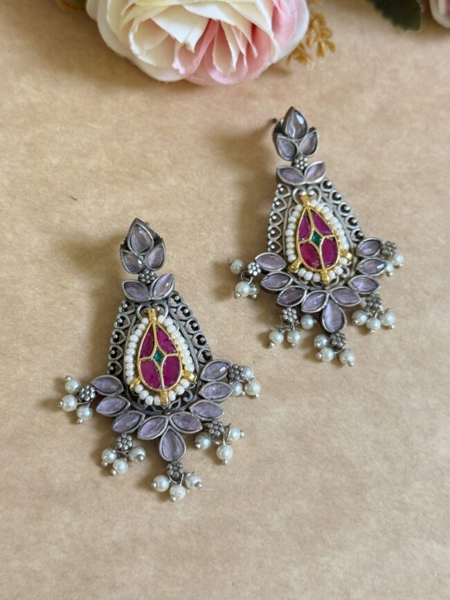MOUNI PACHI KUNDAN EARINGS