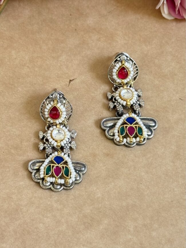 KASTI PACHI KUNDAN EARINGS