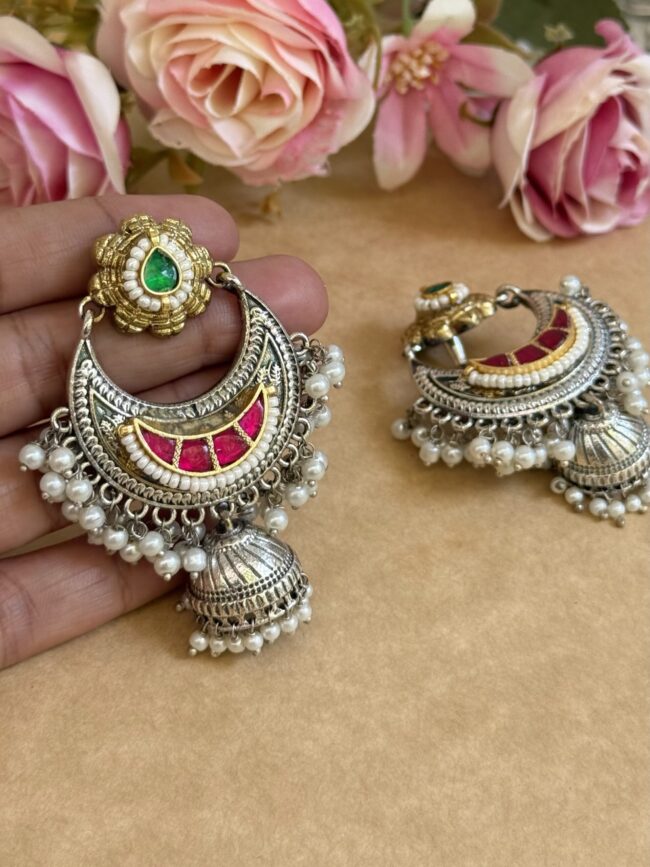 GANGA PACHI KUNDAN EARINGS
