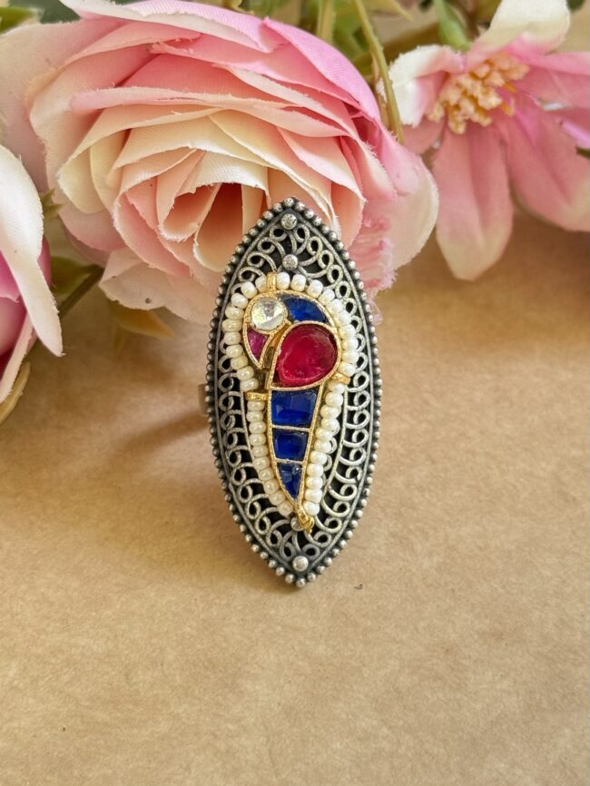 DHANI PACHI KUNDAN RING