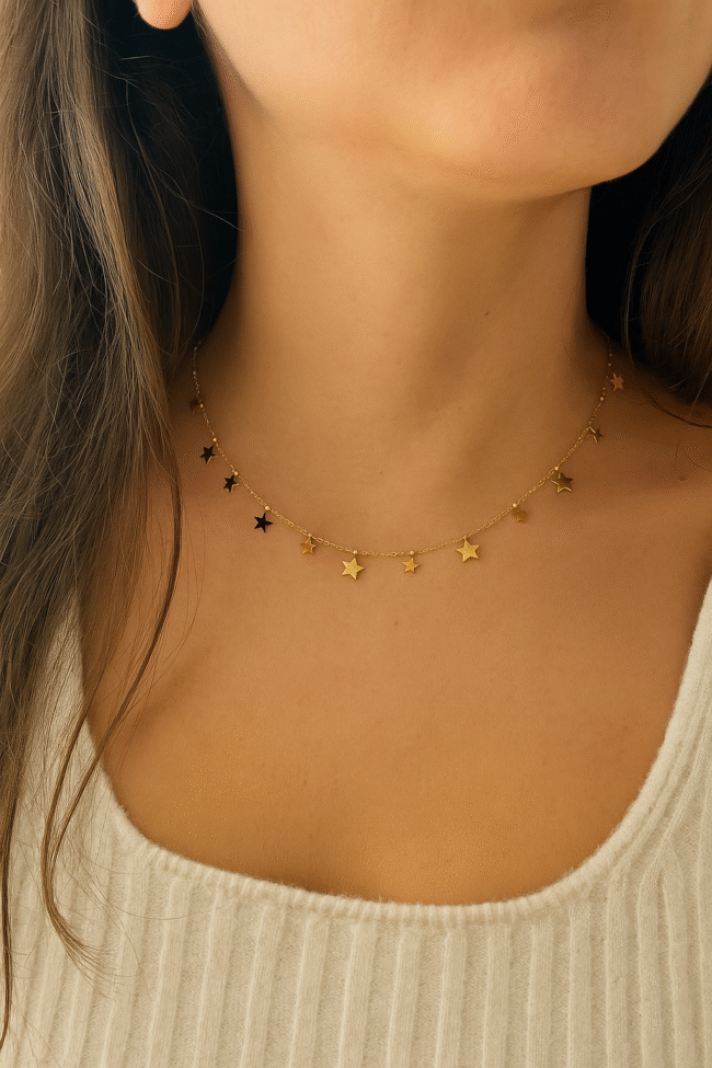 A-STAR CHARM CHAIN NECKLACE
